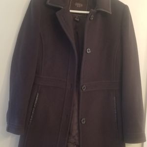 COACH Brown Womens Coat, wool and mohair